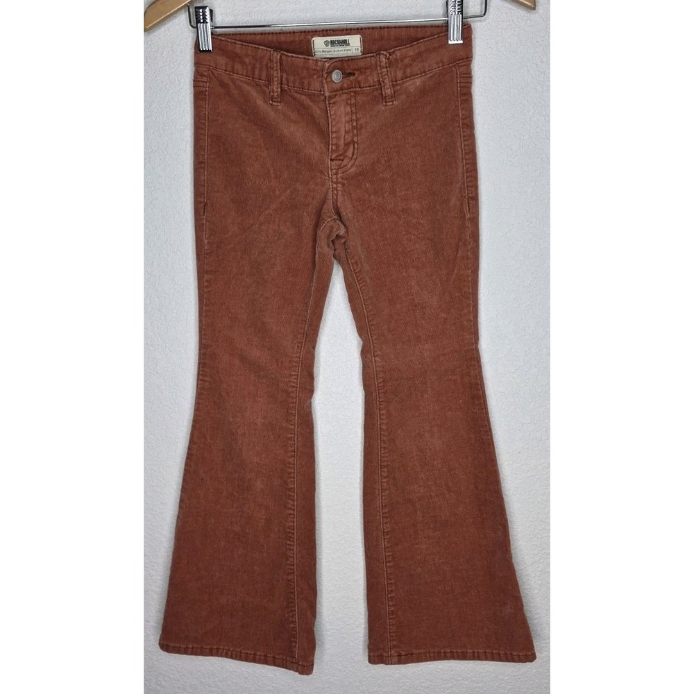 Rock & Roll Denim Bell Bottom Pants Jeans Corduroy Girl 10 Bargain Button Flare